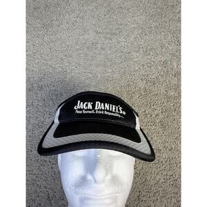 Jack Daniel's Hat Visor Strap Back Mens One Size Black NASCAR Chase Authentic
